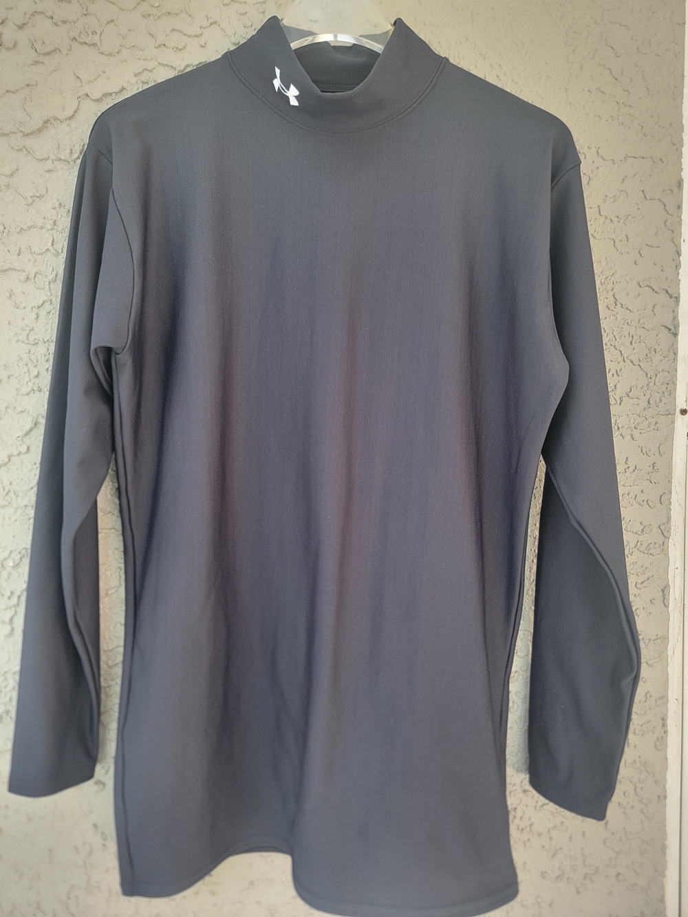 Under Armour ColdGear Men’s XL Black Compression Mock Neck Long Sleeve layer top - Picture 3 of 13